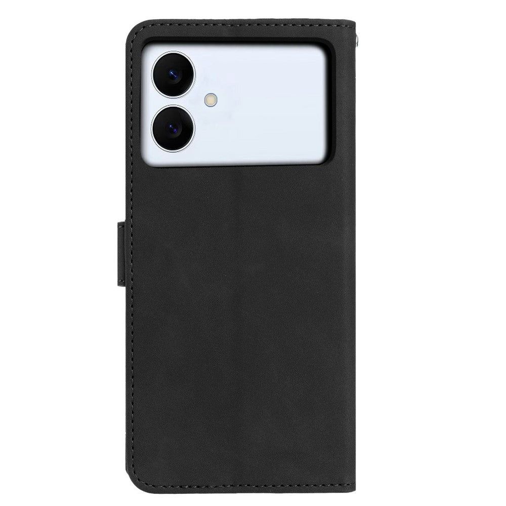 For-Samsung-Galaxy-S26-Edge-Case-Butterfly-Flower-Imprinted-PU-Leather-Wallet-Stand-Phone-Cover-Black