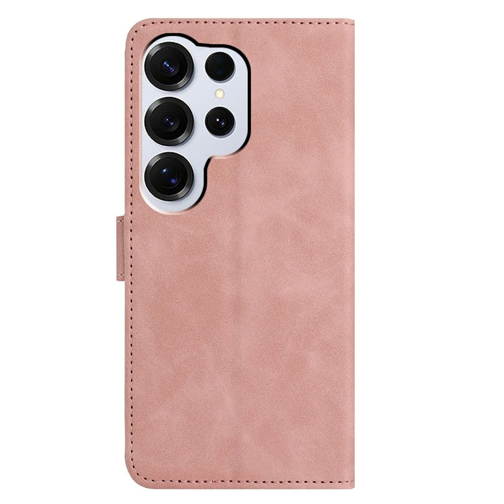 For-Samsung-Galaxy-S26-Ultra-Case-Butterfly-Flower-Imprinted-PU-Leather-Wallet-Stand-Phone-Cover-Rose-Gold