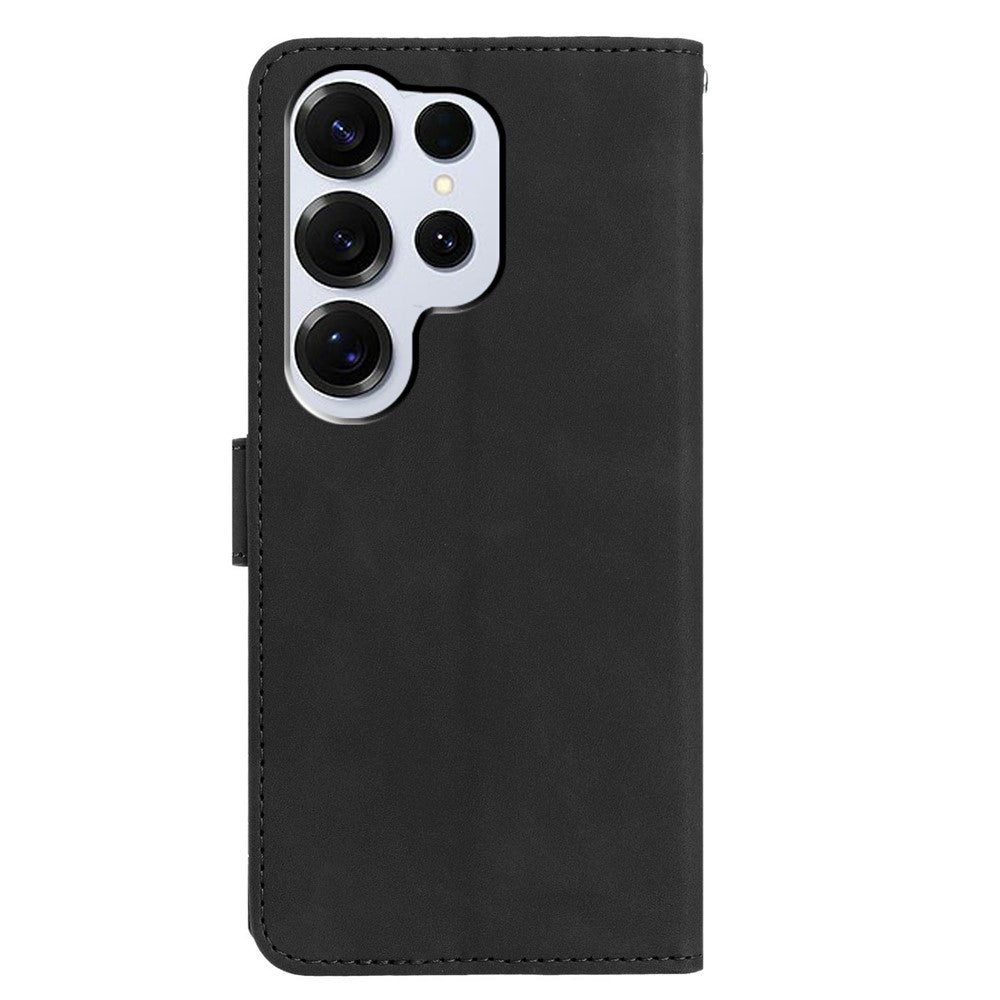 For-Samsung-Galaxy-S26-Ultra-Case-Butterfly-Flower-Imprinted-PU-Leather-Wallet-Stand-Phone-Cover-Black