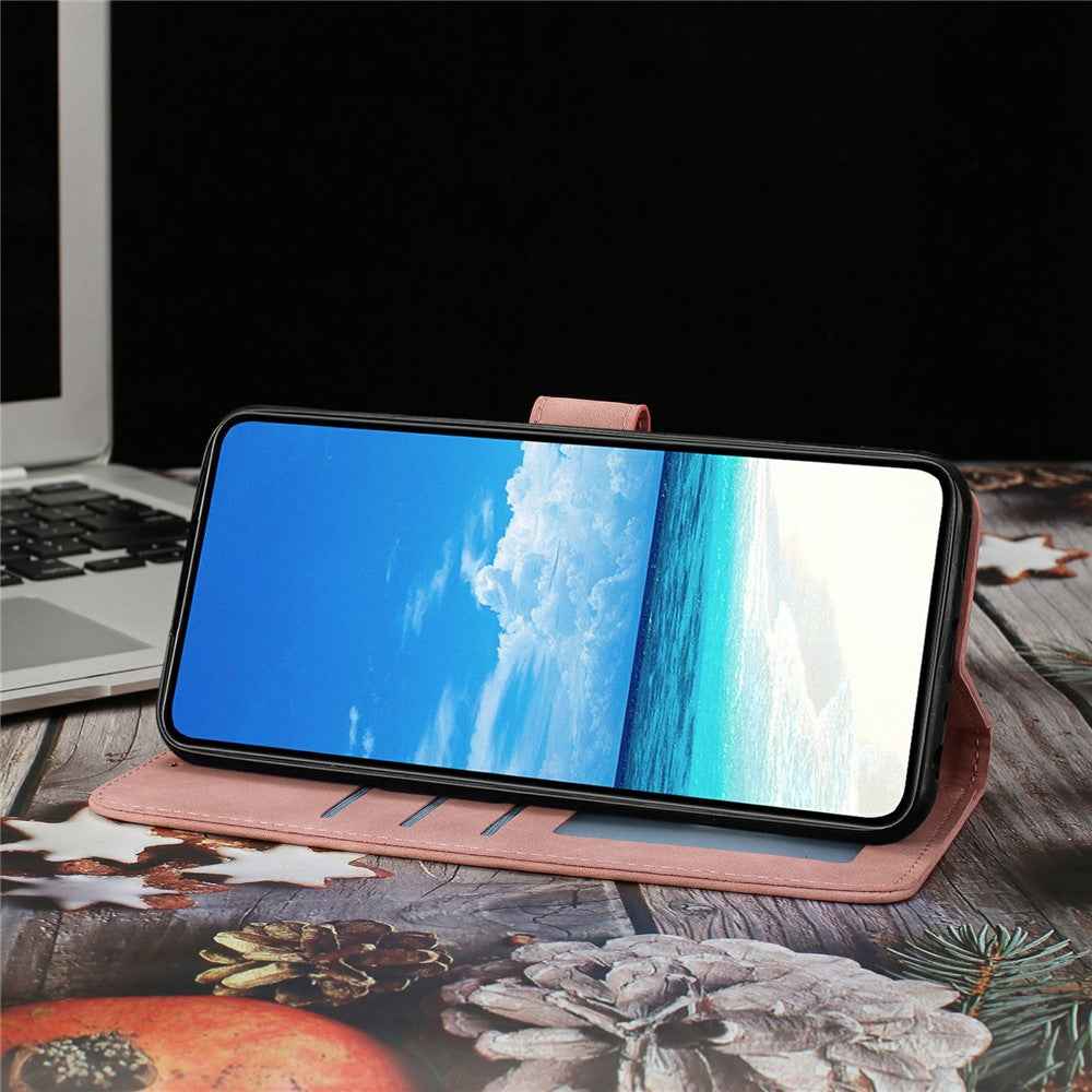 For Xiaomi 17 Pro Case Butterfly Flower Imprinted PU Leather Wallet Stand Phone Cover - Rose Gold