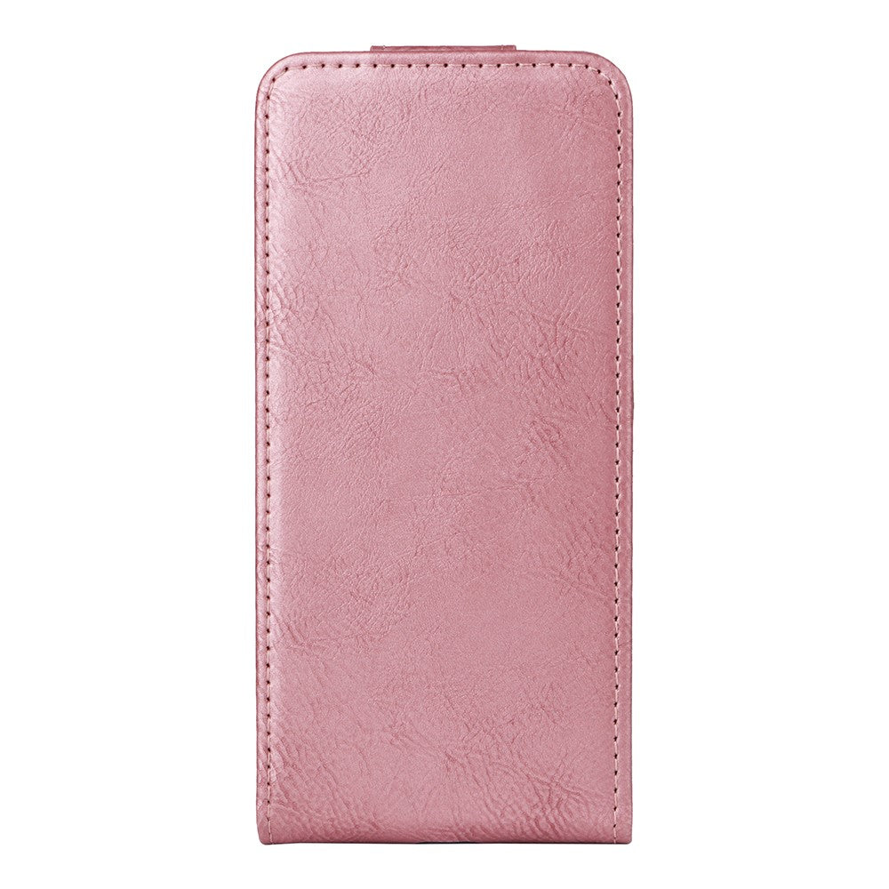 For Xiaomi 17 Pro Max Stand Case Magnetic Clasp Vertical Flip Leather Phone Cover with Card Holder - Rose Gold