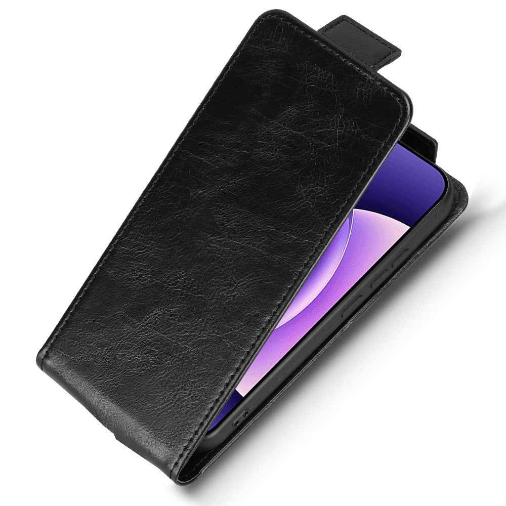 For Xiaomi 17 Pro Stand Case Magnetic Clasp Vertical Flip Leather Phone Cover with Card Holder - Black