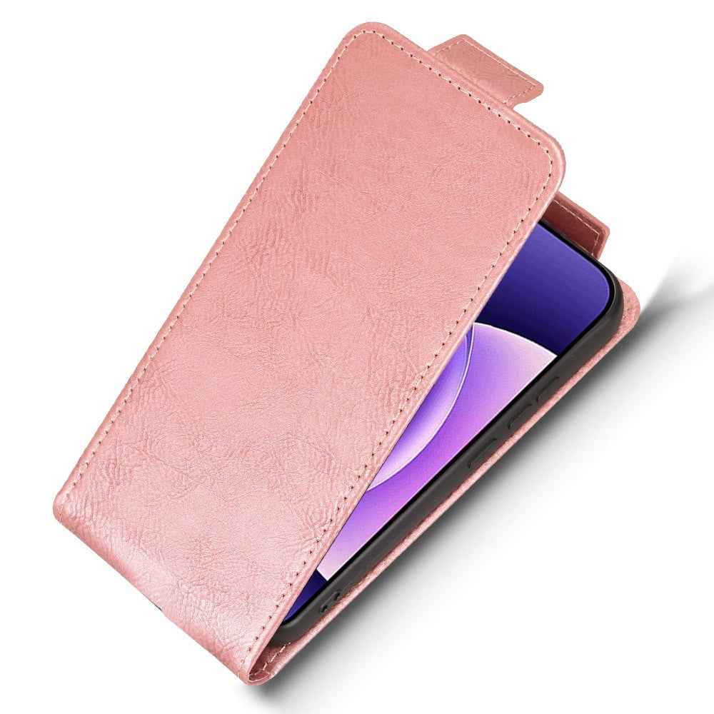 For Xiaomi 17 Pro Stand Case Magnetic Clasp Vertical Flip Leather Phone Cover with Card Holder - Rose Gold