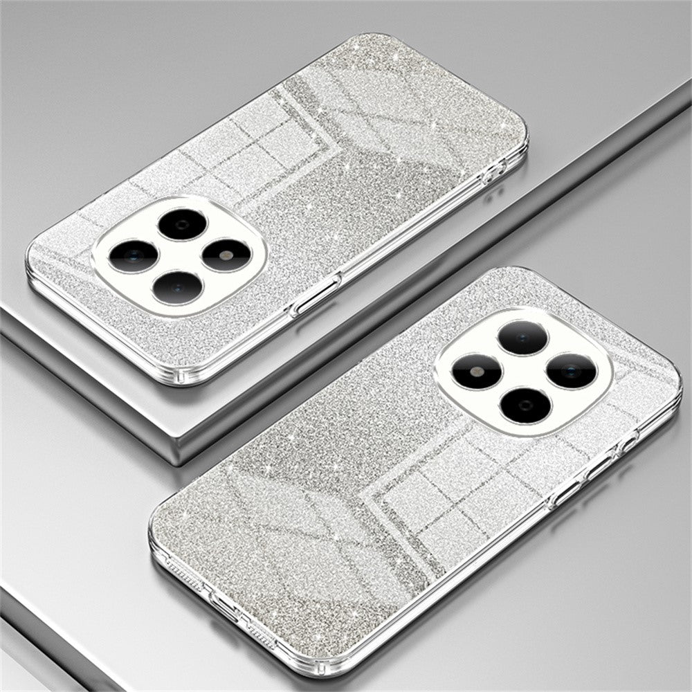 For Xiaomi Redmi Note 15 Pro 5G (Global) Case Electroplating Gradient Glitter TPU Phone Cover - Transparent