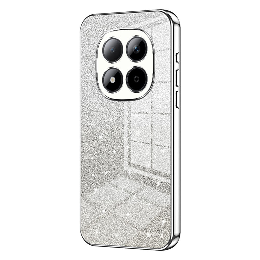 For Xiaomi Redmi Note 15 Pro 5G (Global) Case Electroplating Gradient Glitter TPU Phone Cover - Silver