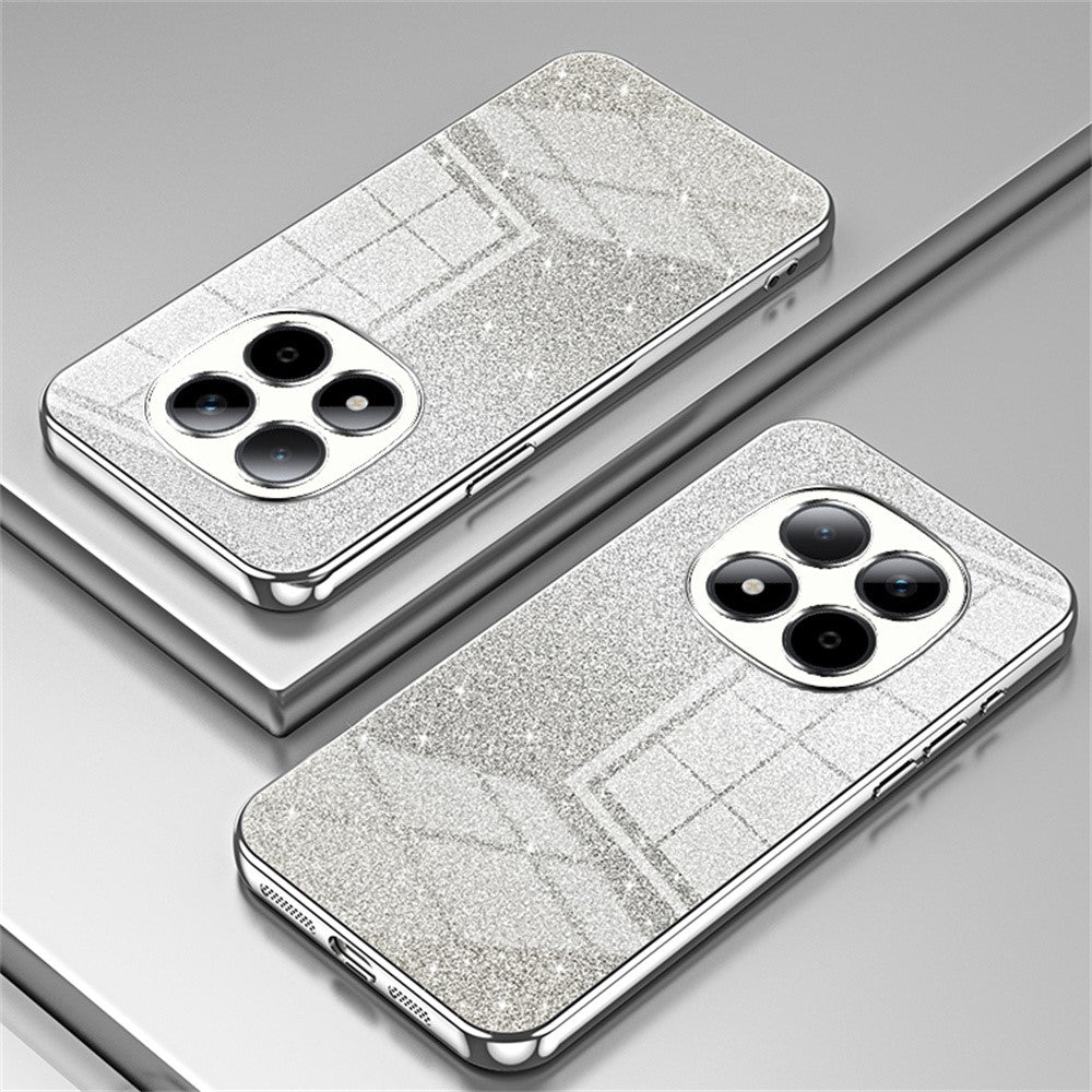 For Xiaomi Redmi Note 15 Pro 5G (Global) Case Electroplating Gradient Glitter TPU Phone Cover - Silver