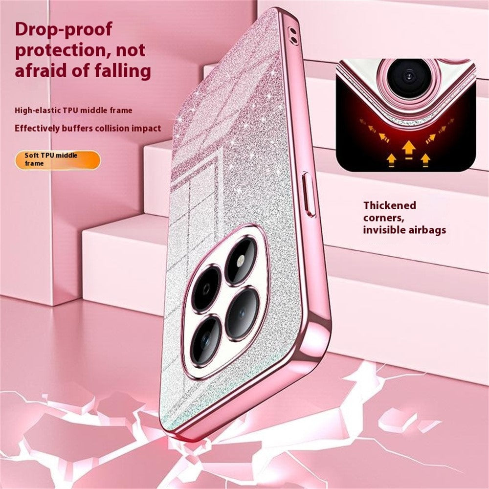 For Xiaomi Redmi Note 15 Pro 5G (Global) Case Electroplating Gradient Glitter TPU Phone Cover - Black
