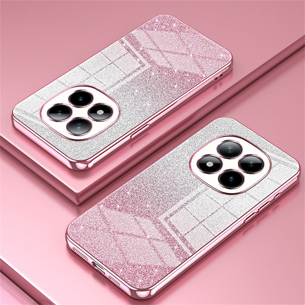 For Xiaomi Poco M8 Pro 5G / Redmi Note 15 Pro+ 5G (Global) Case Electroplating Gradient Glitter TPU Phone Cover - Pink