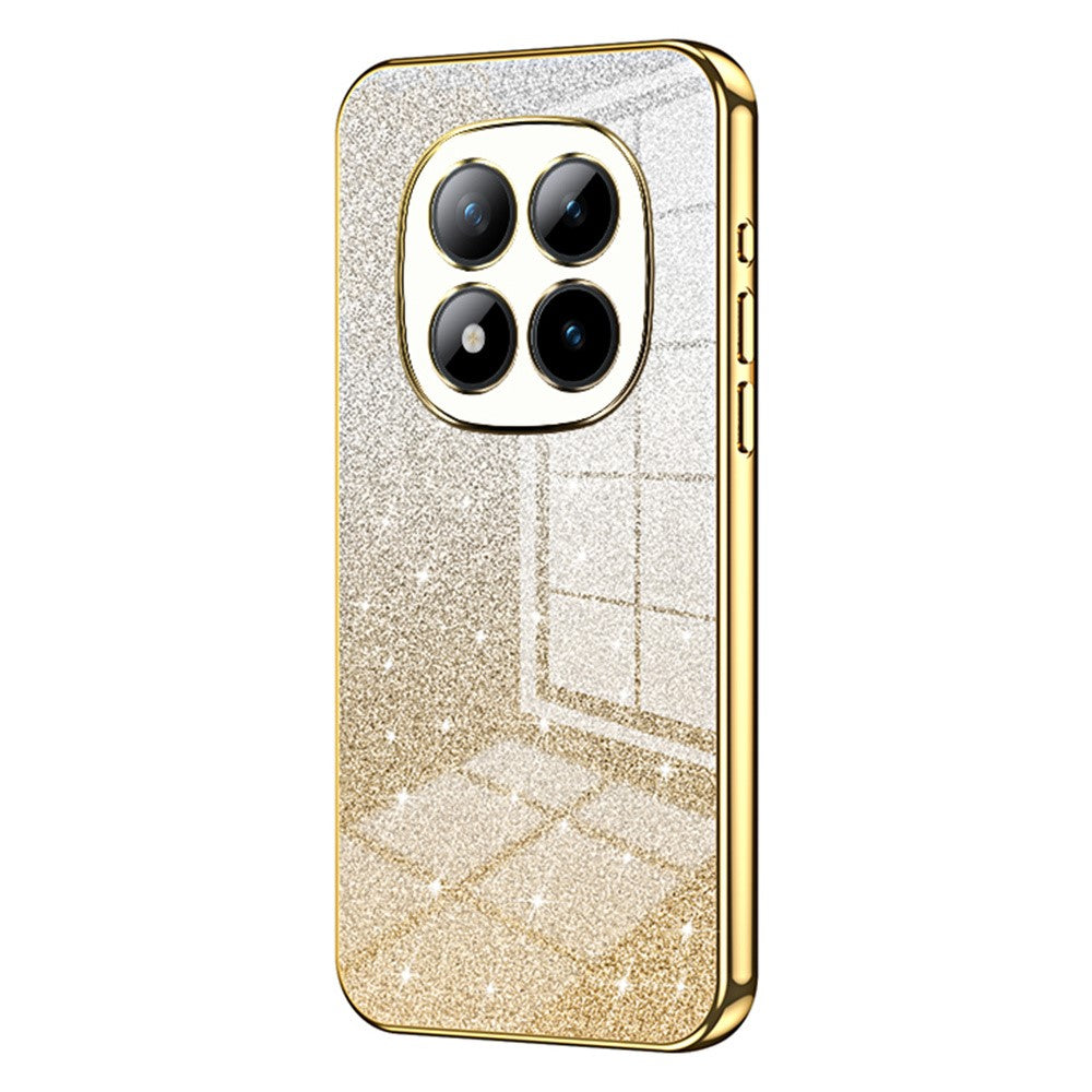 For Xiaomi Poco M8 Pro 5G / Redmi Note 15 Pro+ 5G (Global) Case Electroplating Gradient Glitter TPU Phone Cover - Gold