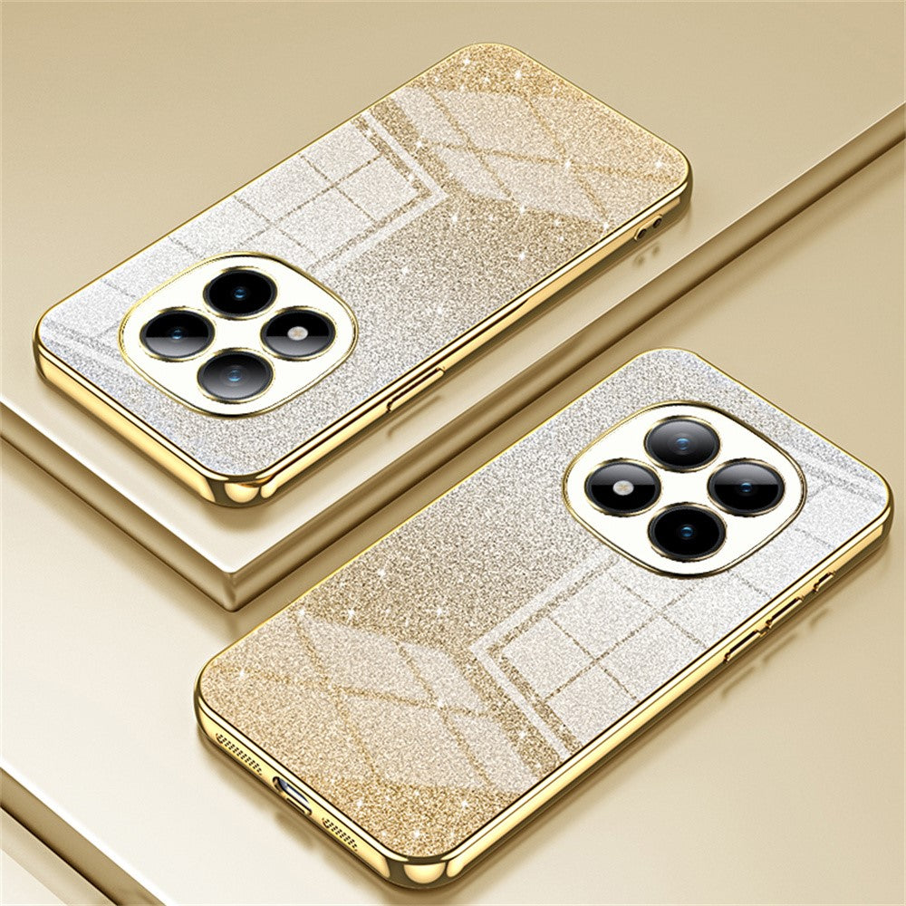 For Xiaomi Poco M8 Pro 5G / Redmi Note 15 Pro+ 5G (Global) Case Electroplating Gradient Glitter TPU Phone Cover - Gold