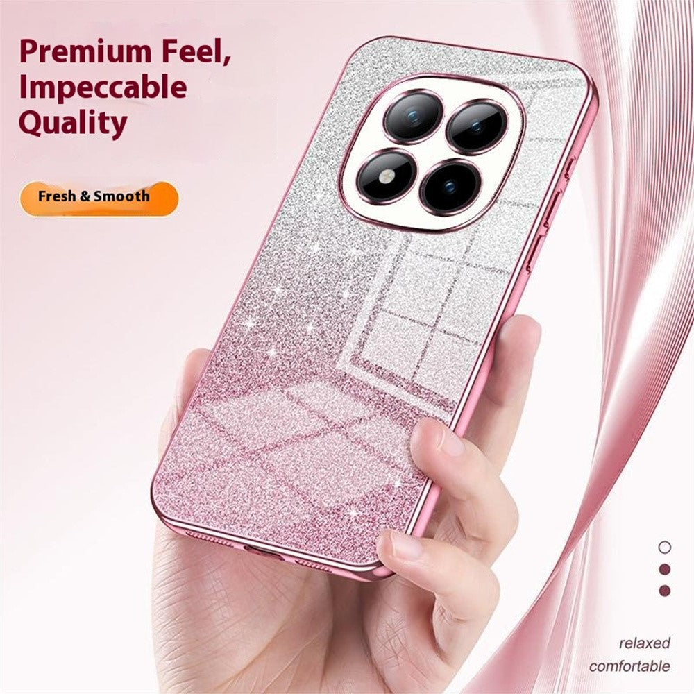 For Xiaomi Poco M8 Pro 5G / Redmi Note 15 Pro+ 5G (Global) Case Electroplating Gradient Glitter TPU Phone Cover - Gold