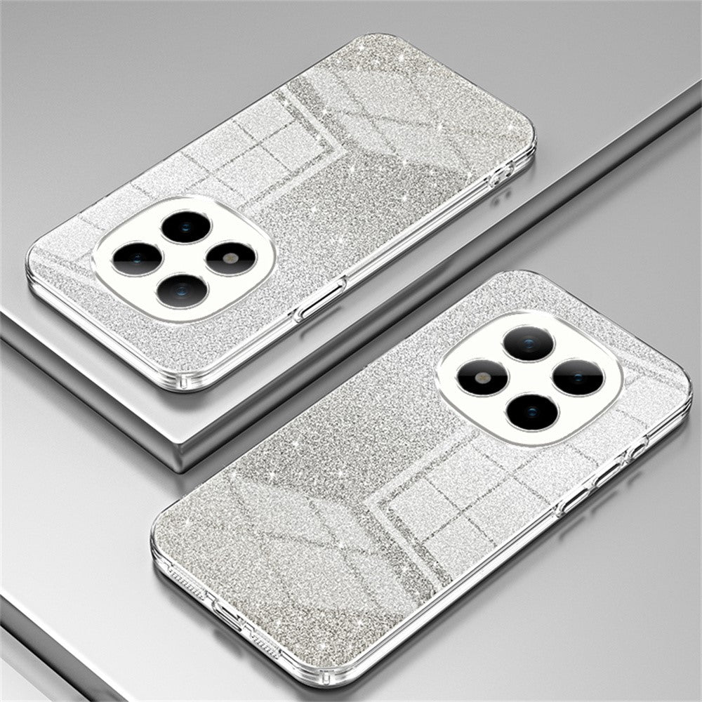 For Xiaomi Poco M8 Pro 5G / Redmi Note 15 Pro+ 5G (Global) Case Electroplating Gradient Glitter TPU Phone Cover - Transparent