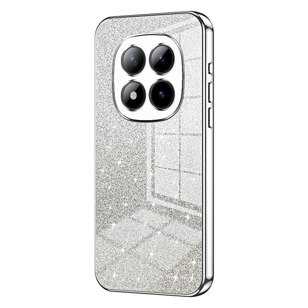 For Xiaomi Poco M8 Pro 5G / Redmi Note 15 Pro+ 5G (Global) Case Electroplating Gradient Glitter TPU Phone Cover - Silver