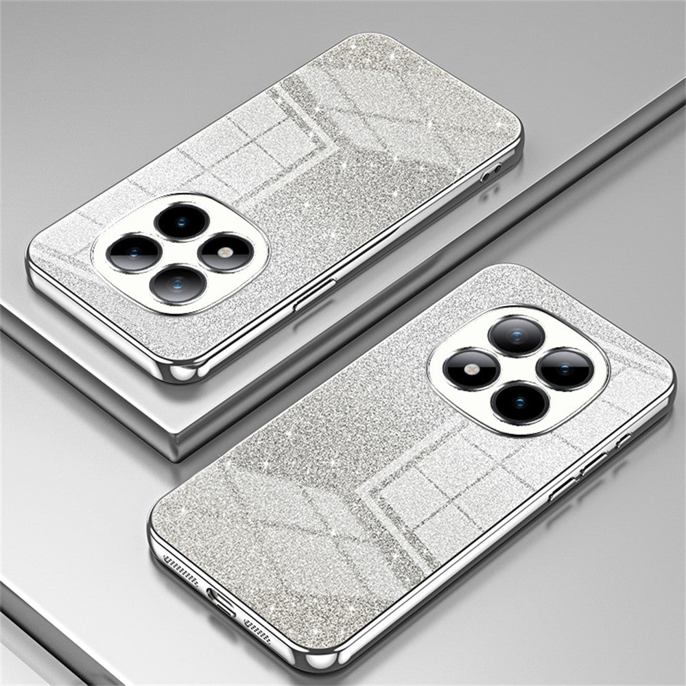 For Xiaomi Poco M8 Pro 5G / Redmi Note 15 Pro+ 5G (Global) Case Electroplating Gradient Glitter TPU Phone Cover - Silver