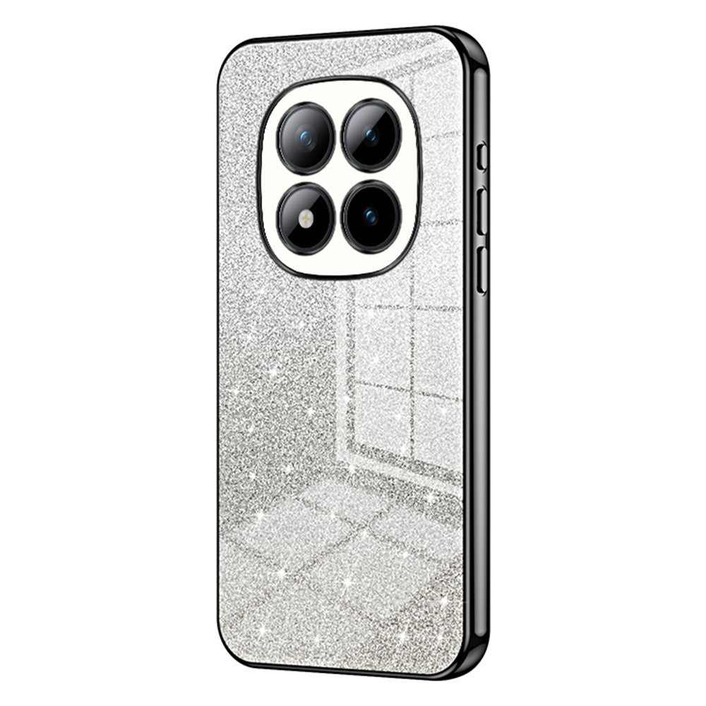For Xiaomi Poco M8 Pro 5G / Redmi Note 15 Pro+ 5G (Global) Case Electroplating Gradient Glitter TPU Phone Cover - Black
