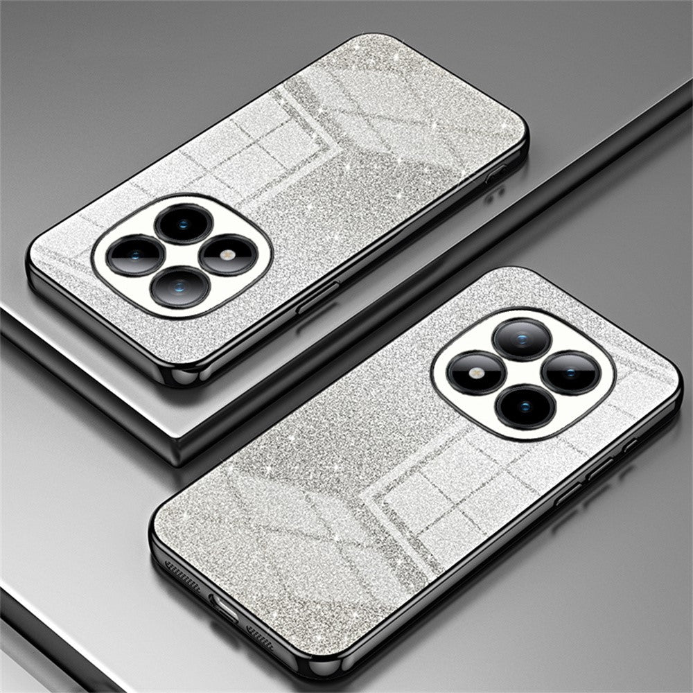 For Xiaomi Poco M8 Pro 5G / Redmi Note 15 Pro+ 5G (Global) Case Electroplating Gradient Glitter TPU Phone Cover - Black