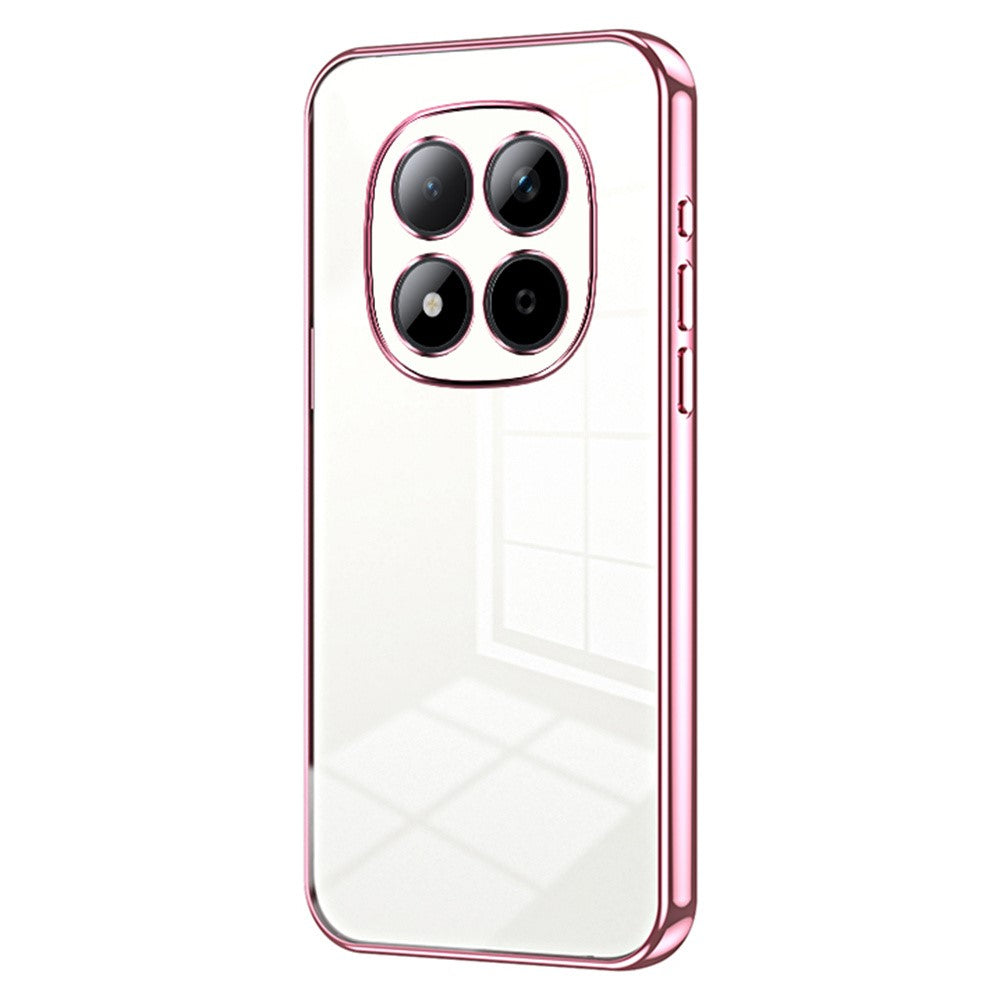 For Xiaomi Redmi Note 15 Pro 5G (Global) Case Electroplating Frame Soft TPU Phone Cover - Pink