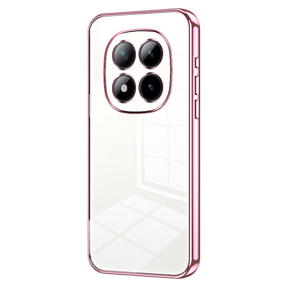 For Xiaomi Poco M8 Pro 5G / Redmi Note 15 Pro+ 5G (Global) Case Electroplating Frame Soft TPU Phone Cover - Pink