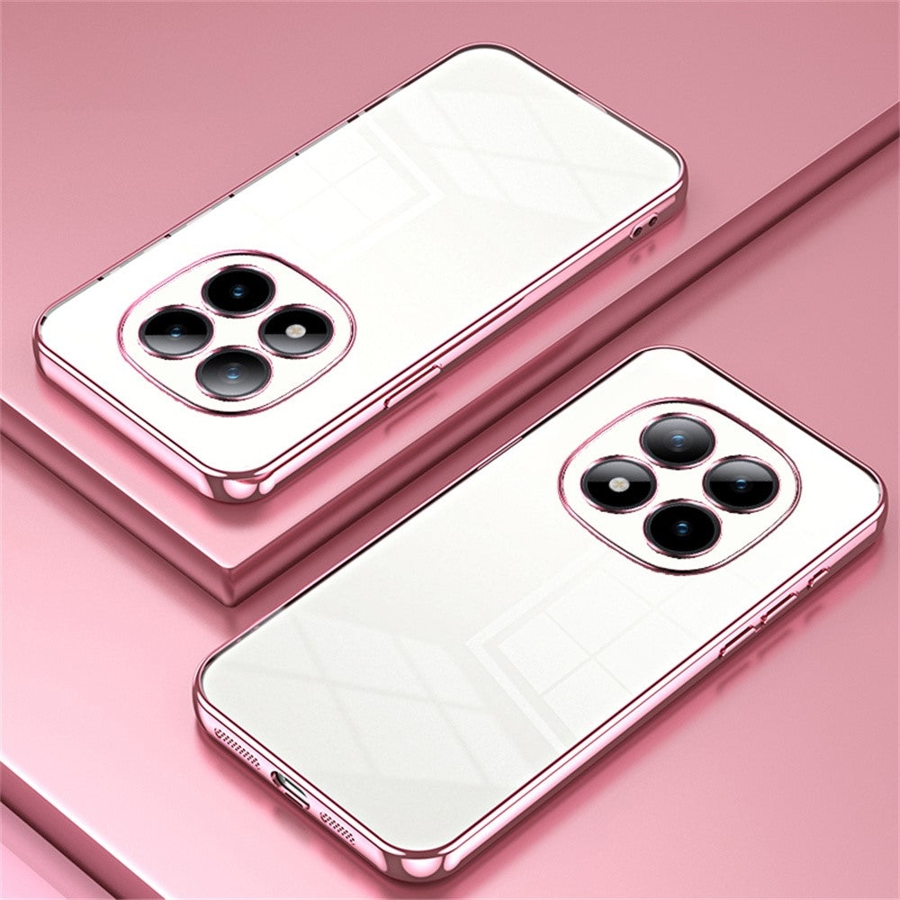 For Xiaomi Poco M8 Pro 5G / Redmi Note 15 Pro+ 5G (Global) Case Electroplating Frame Soft TPU Phone Cover - Pink