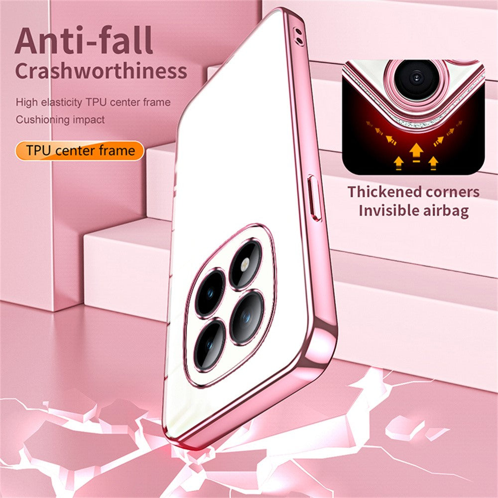 For Xiaomi Poco M8 Pro 5G / Redmi Note 15 Pro+ 5G (Global) Case Electroplating Frame Soft TPU Phone Cover - Purple