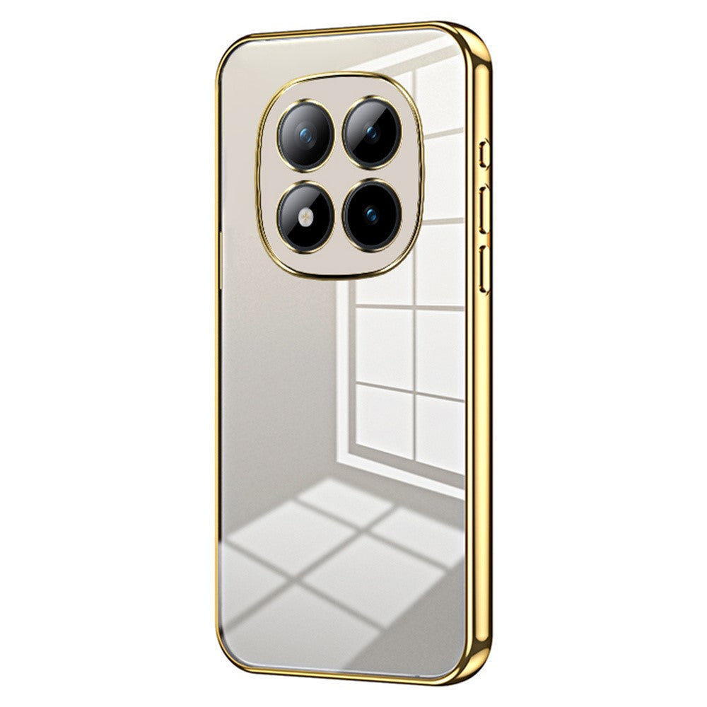 For Xiaomi Poco M8 Pro 5G / Redmi Note 15 Pro+ 5G (Global) Case Electroplating Frame Soft TPU Phone Cover - Gold