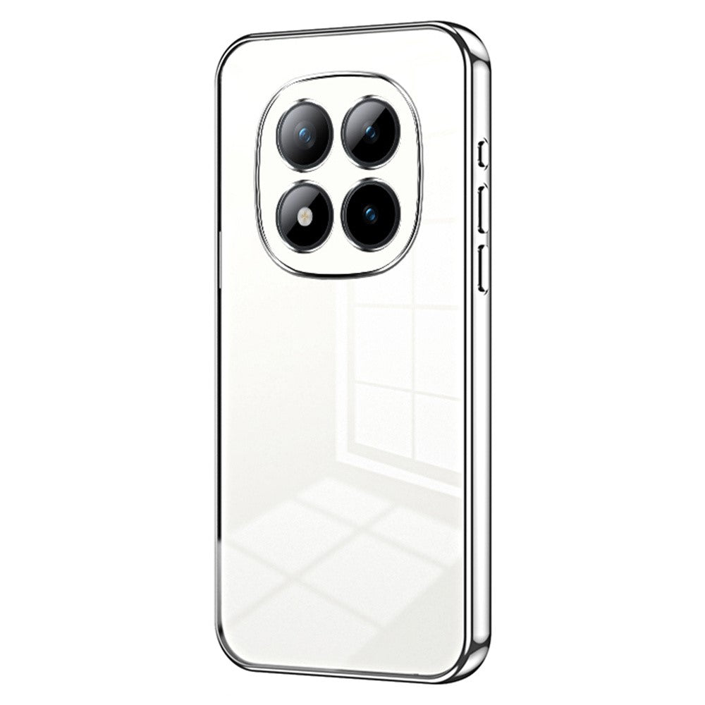 For Xiaomi Poco M8 Pro 5G / Redmi Note 15 Pro+ 5G (Global) Case Electroplating Frame Soft TPU Phone Cover - Silver
