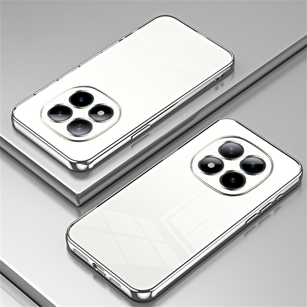 For Xiaomi Poco M8 Pro 5G / Redmi Note 15 Pro+ 5G (Global) Case Electroplating Frame Soft TPU Phone Cover - Silver