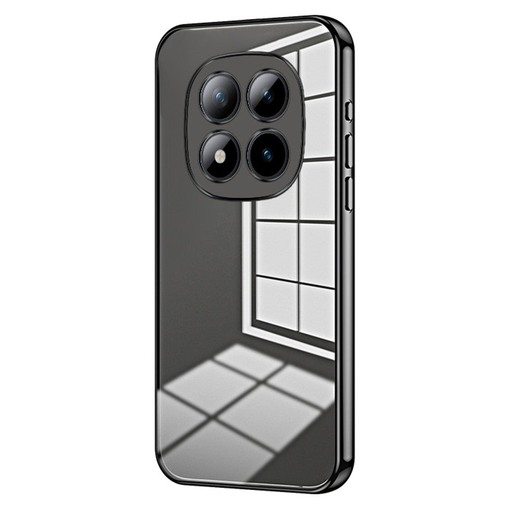 For Xiaomi Poco M8 Pro 5G / Redmi Note 15 Pro+ 5G (Global) Case Electroplating Frame Soft TPU Phone Cover - Black