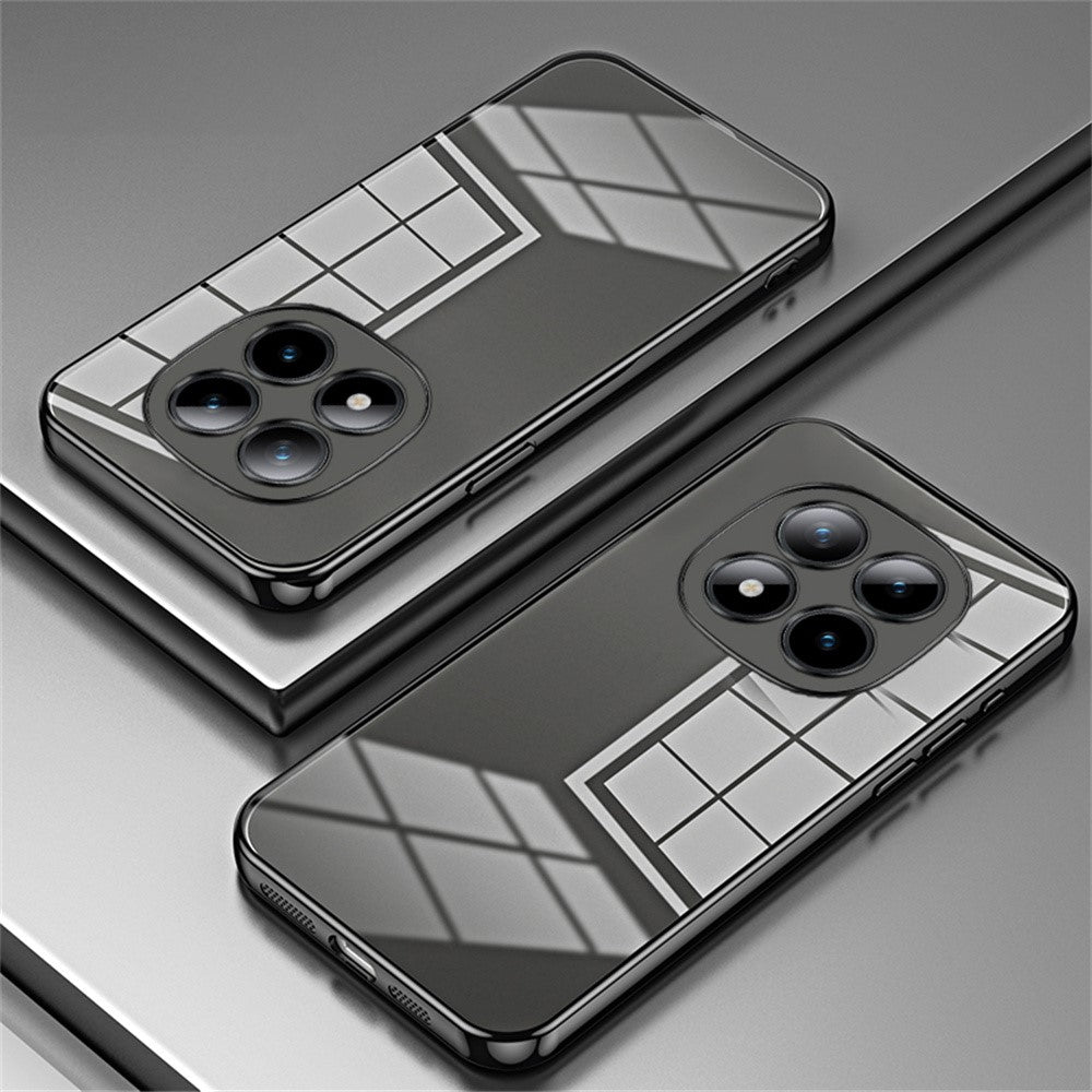 For Xiaomi Poco M8 Pro 5G / Redmi Note 15 Pro+ 5G (Global) Case Electroplating Frame Soft TPU Phone Cover - Black