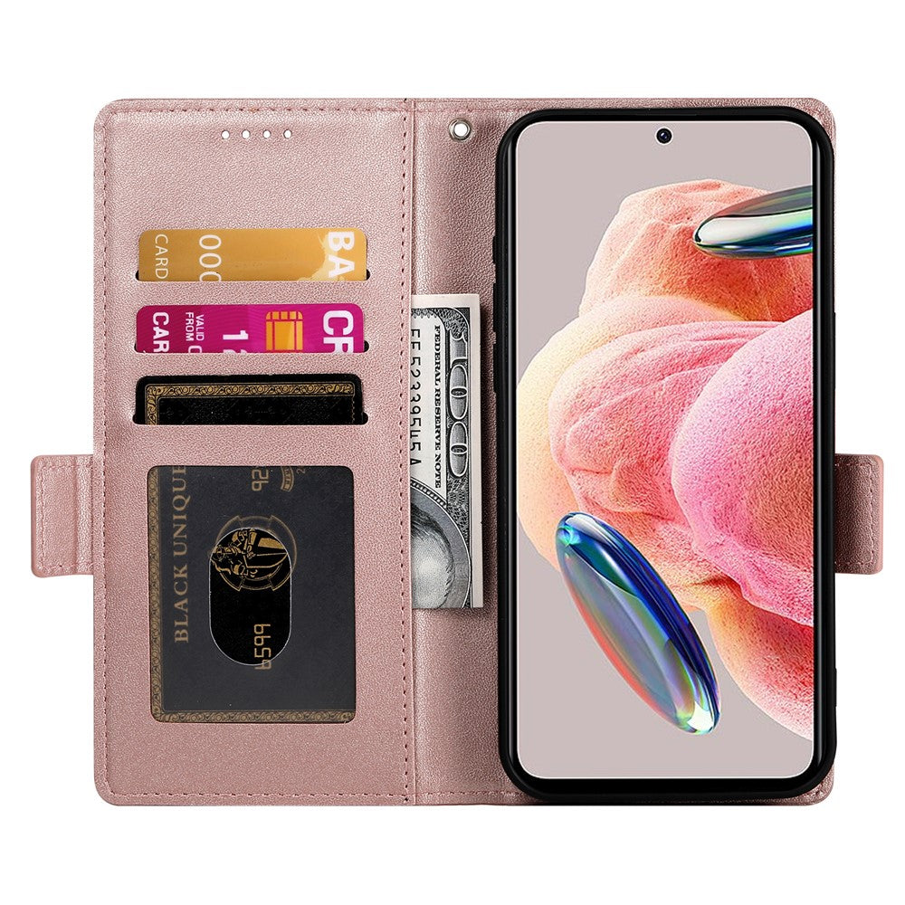 For Xiaomi 17 Pro Max Stand Case PU Leather Wallet Phone Cover - Rose Gold