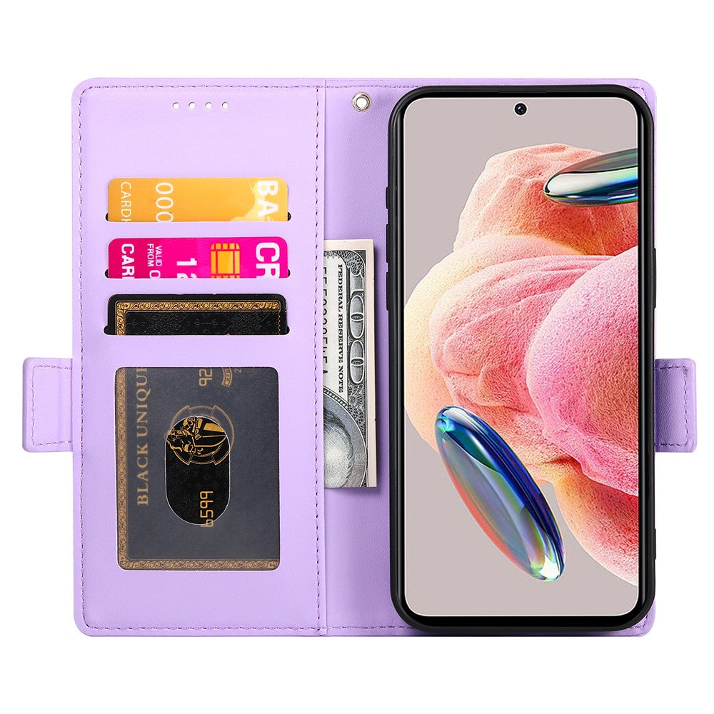 For Xiaomi 17 Pro Max Stand Case PU Leather Wallet Phone Cover - Purple