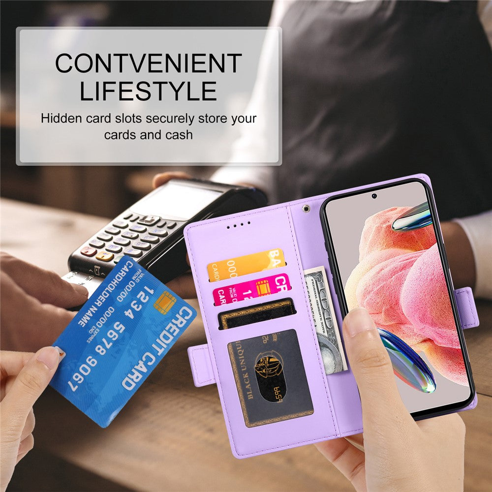 For Xiaomi 17 Pro Max Stand Case PU Leather Wallet Phone Cover - Purple