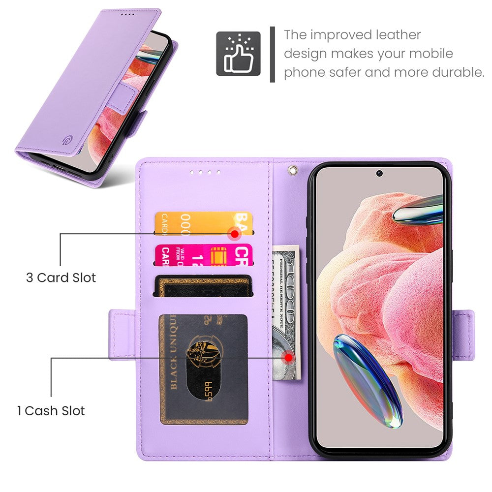 For Xiaomi 17 Pro Max Stand Case PU Leather Wallet Phone Cover - Purple