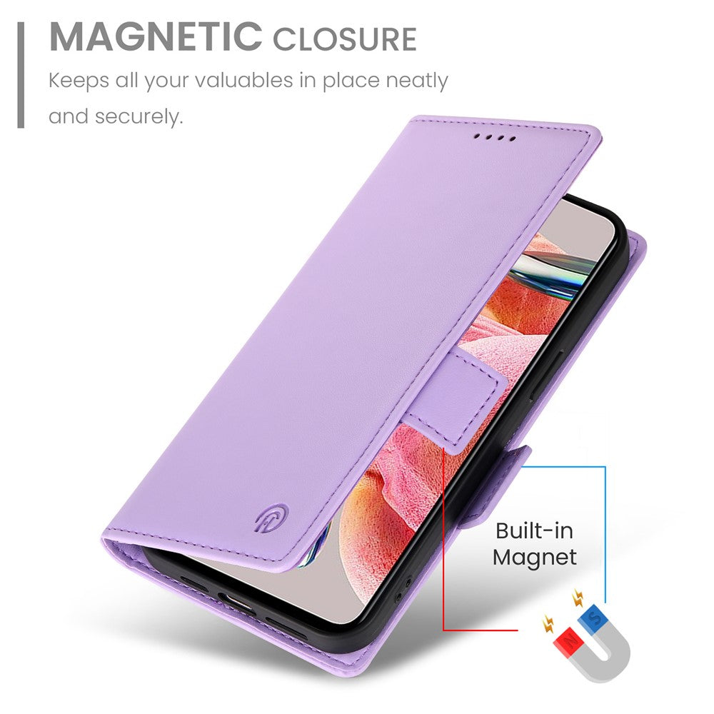 For Xiaomi 17 Pro Max Stand Case PU Leather Wallet Phone Cover - Purple