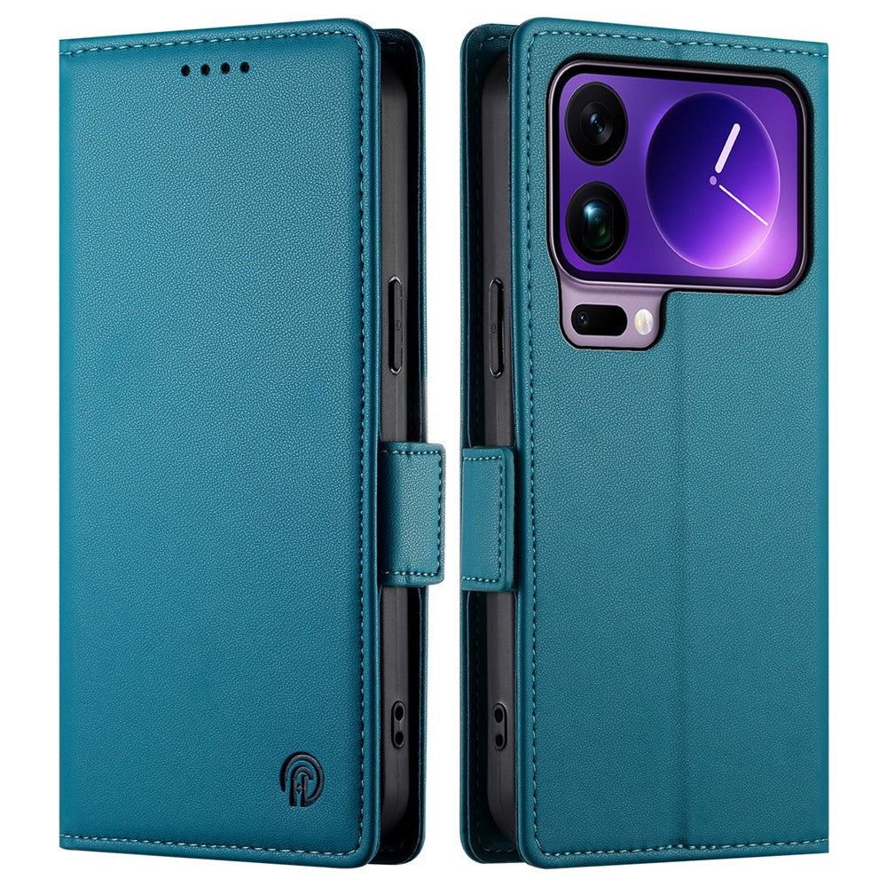 For Xiaomi 17 Pro Max Stand Case PU Leather Wallet Phone Cover - Blue