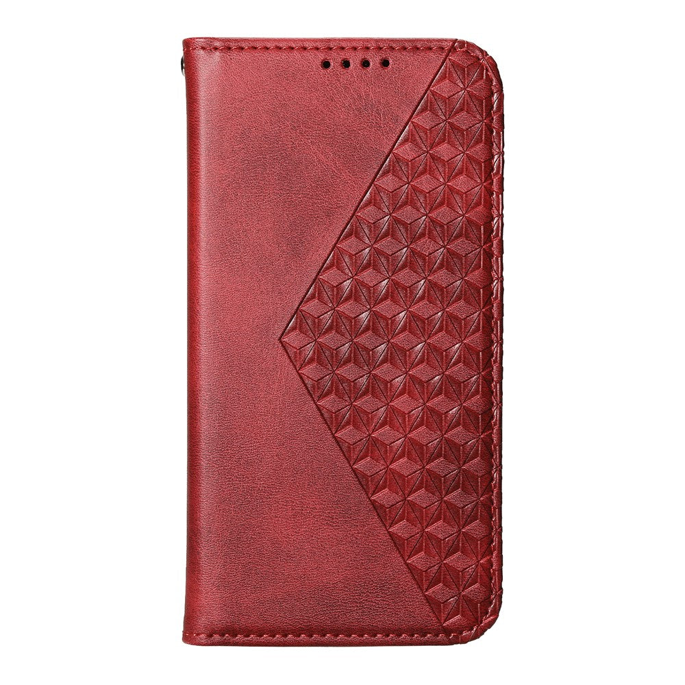 For Xiaomi 17 Pro Max Case Calf Texture PU Leather Wallet Phone Cover with Wrist Strap - Red