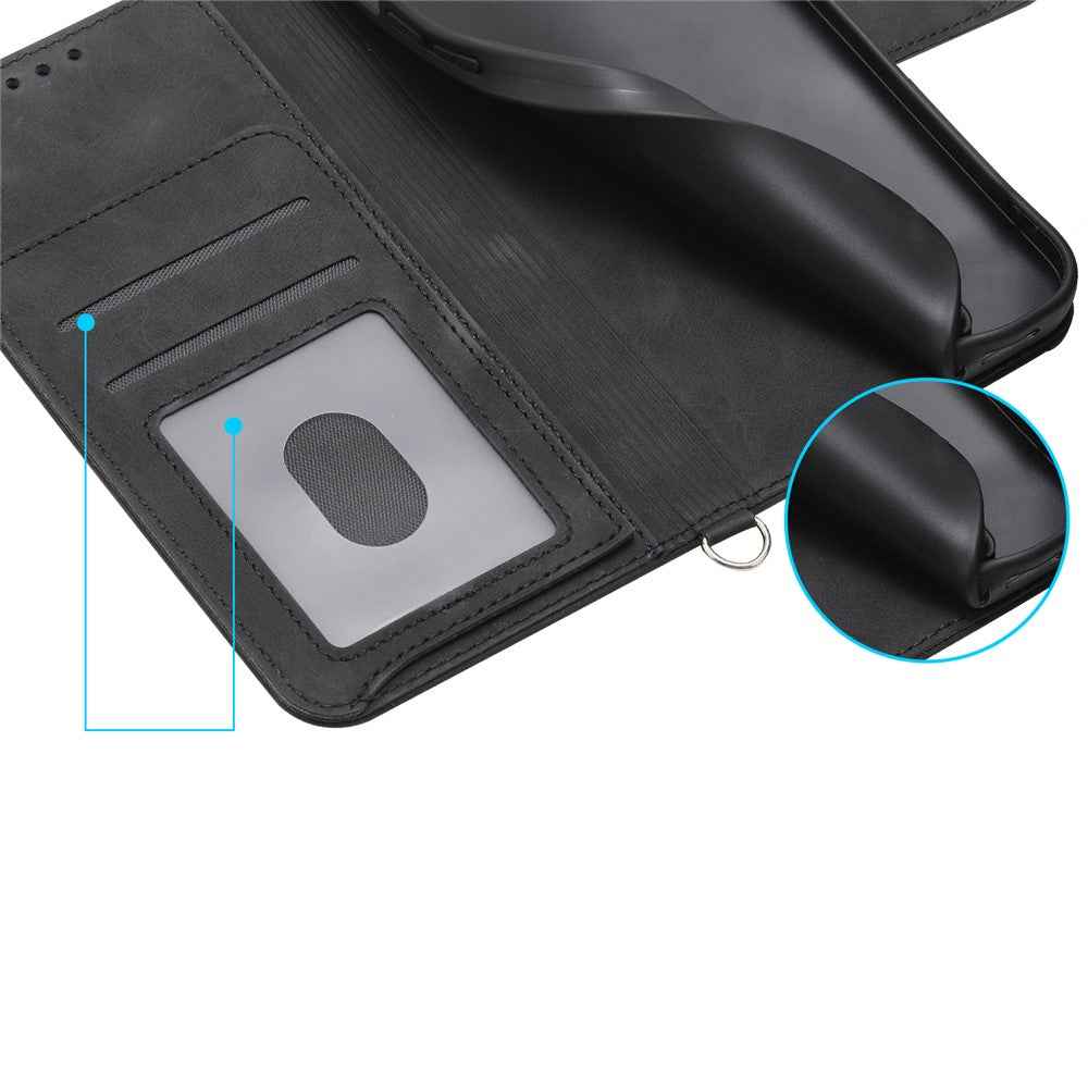 For Xiaomi 17 Pro Case Flower Pattern PU Leather Wallet Phone Cover with Strap - Black