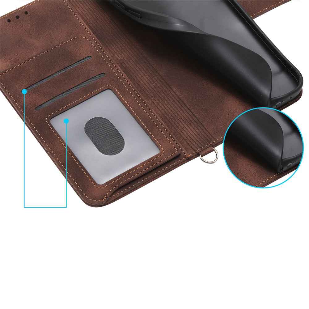 For Xiaomi 17 Pro Case Flower Pattern PU Leather Wallet Phone Cover with Strap - Brown