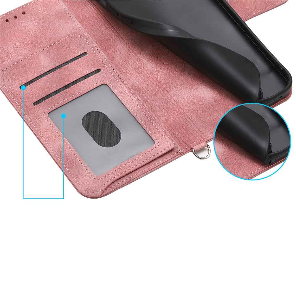 For Xiaomi 17 Pro Case Flower Pattern PU Leather Wallet Phone Cover with Strap - Pink