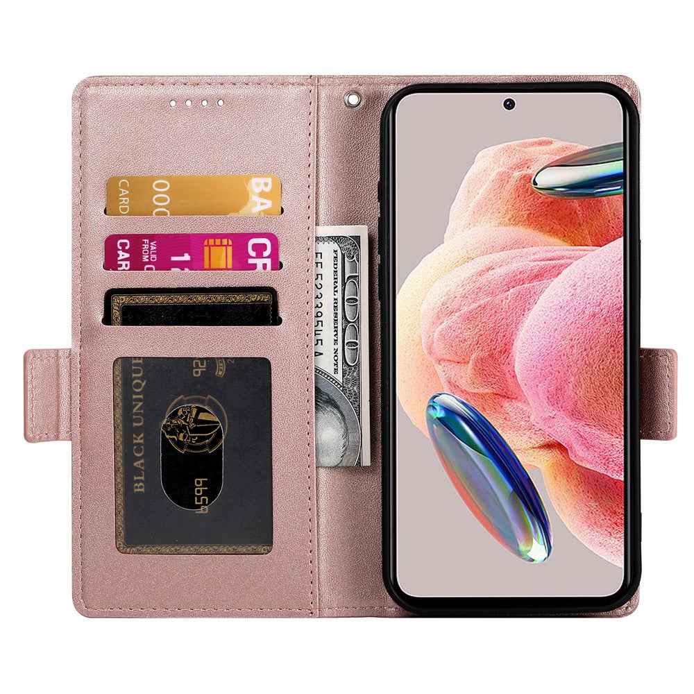 For Xiaomi 17 Pro Stand Case PU Leather Wallet Phone Cover - Rose Gold
