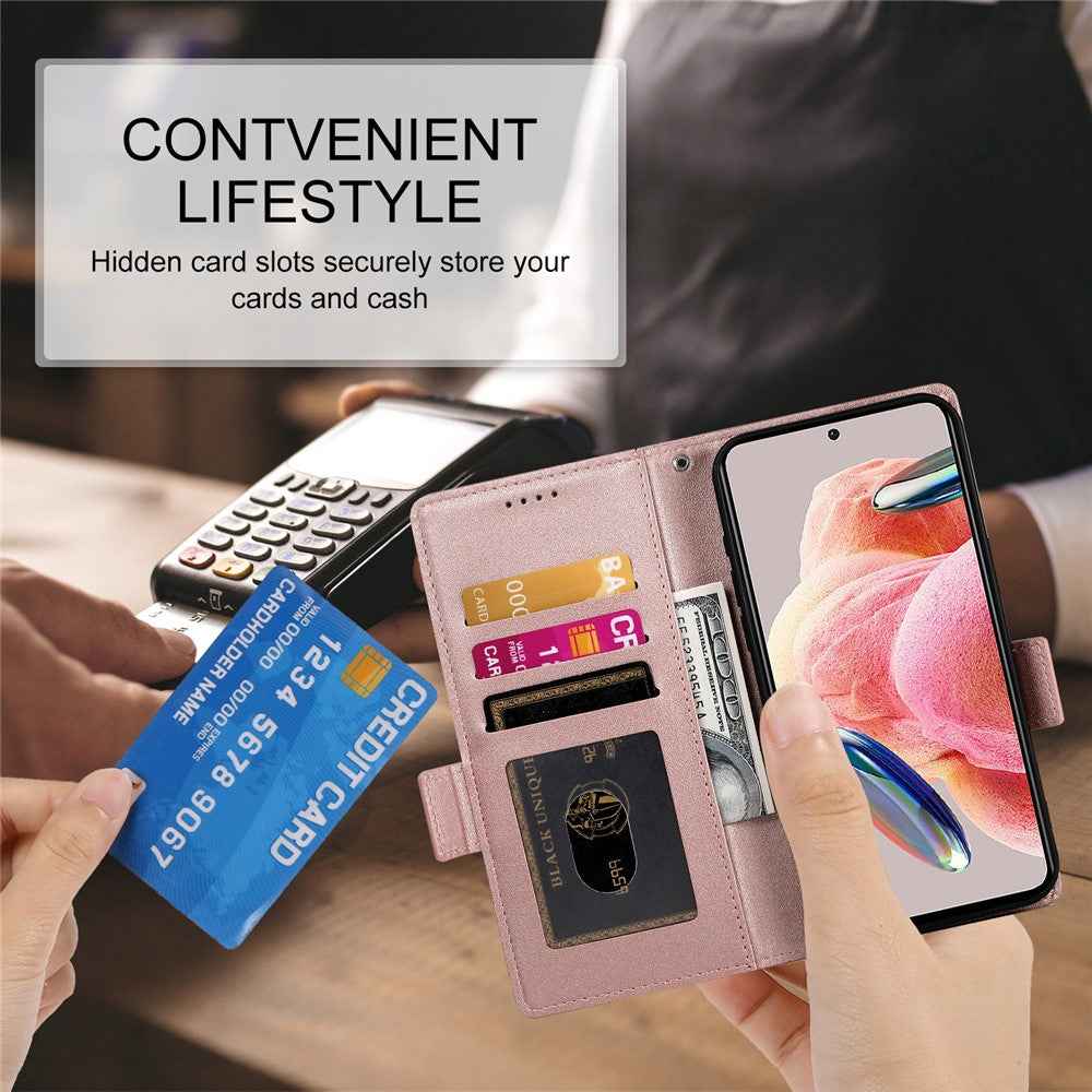 For Xiaomi 17 Pro Stand Case PU Leather Wallet Phone Cover - Rose Gold