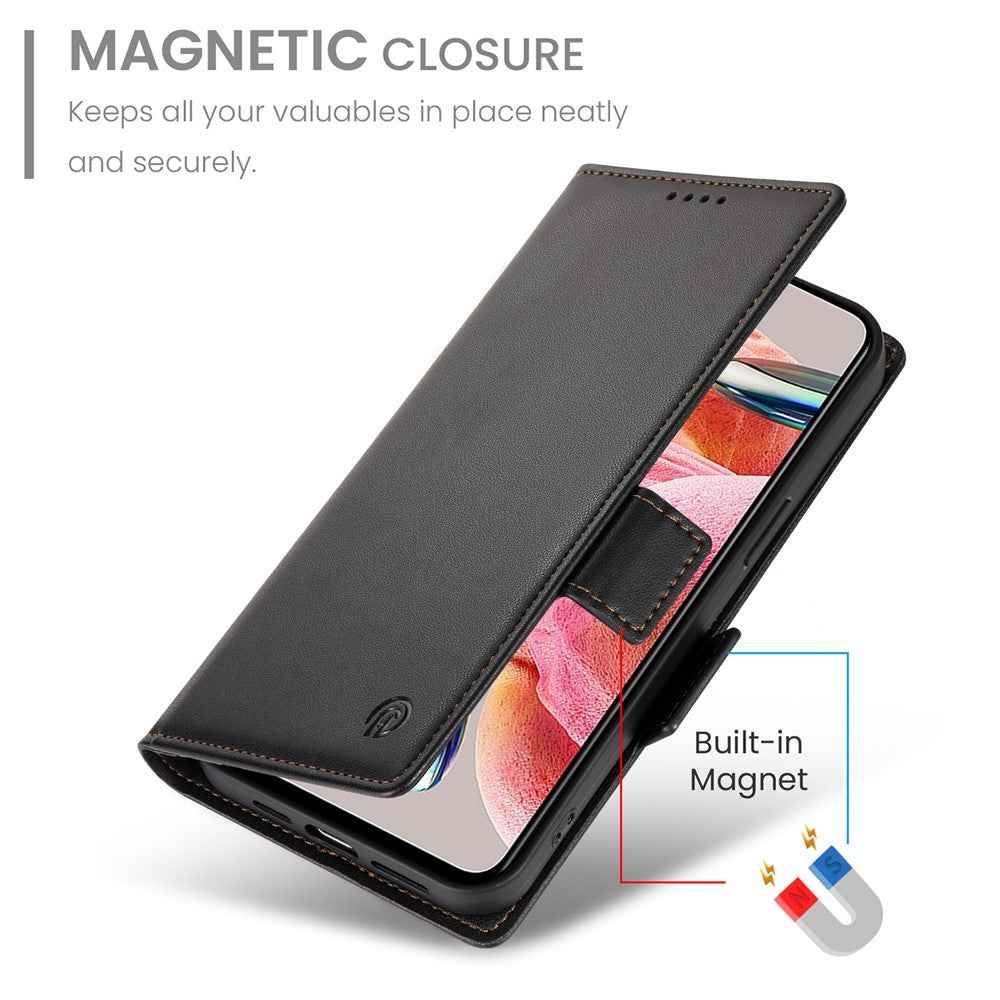 For Xiaomi 17 Pro Stand Case PU Leather Wallet Phone Cover - Black