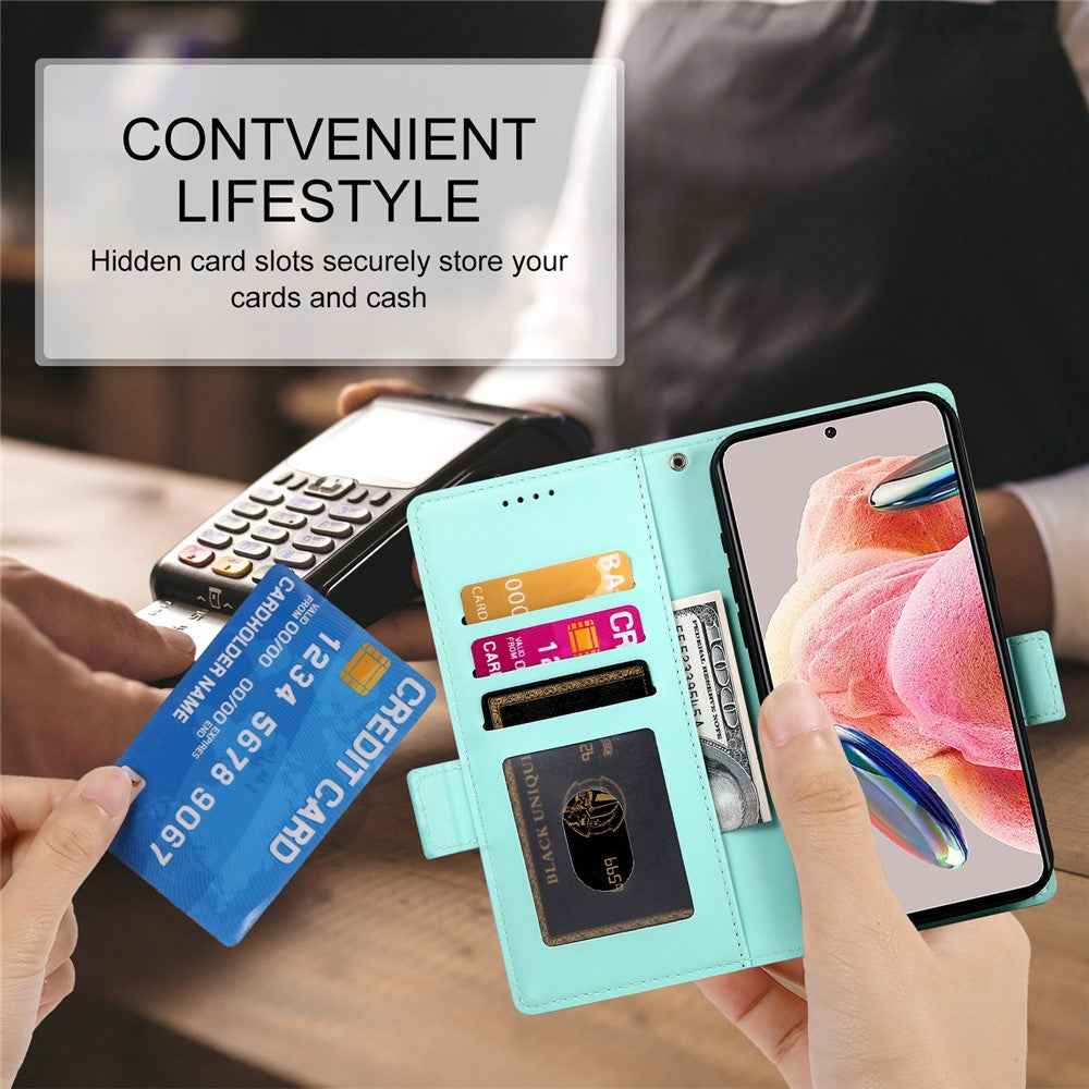 For Xiaomi 17 Pro Stand Case PU Leather Wallet Phone Cover - Mint Green