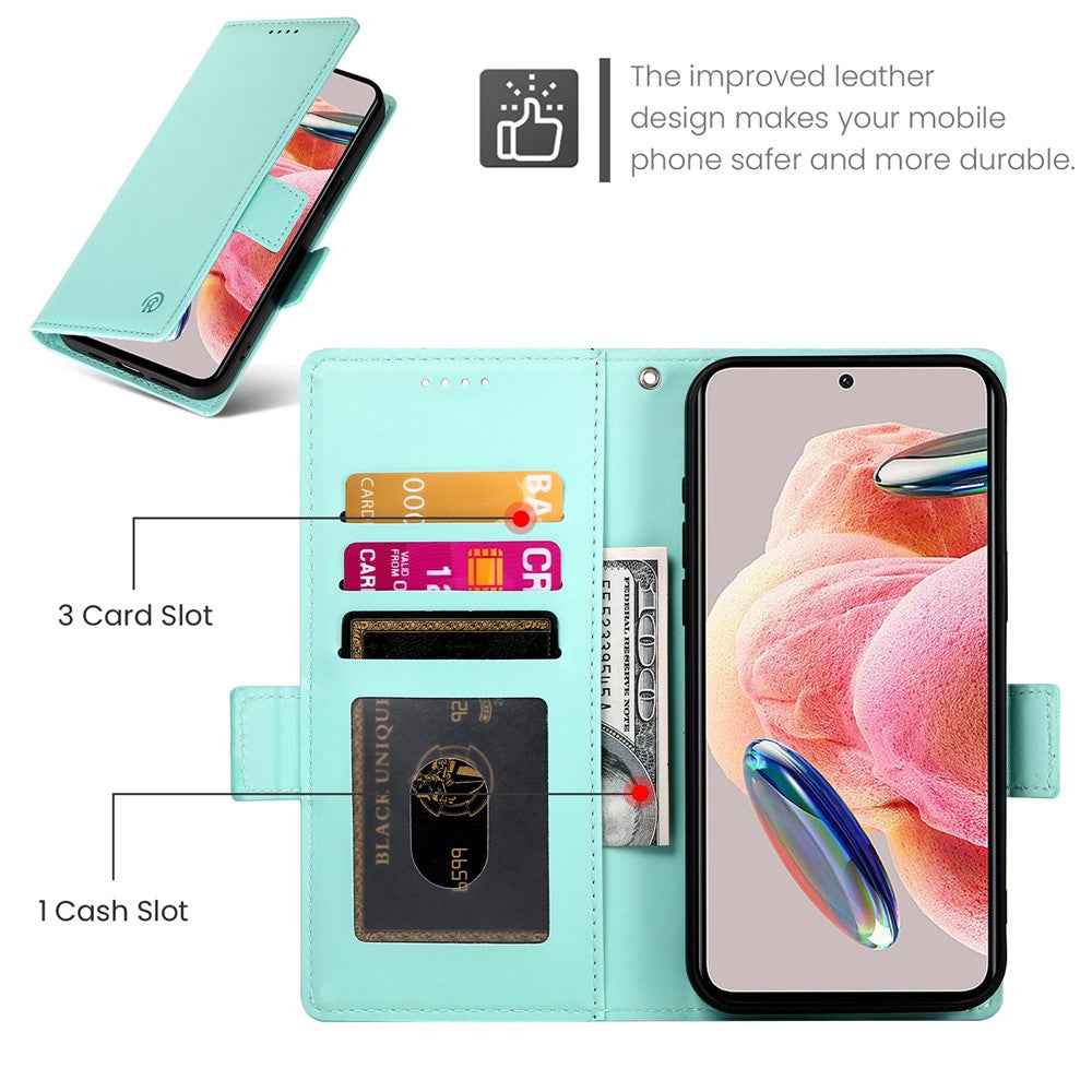 For Xiaomi 17 Pro Stand Case PU Leather Wallet Phone Cover - Mint Green