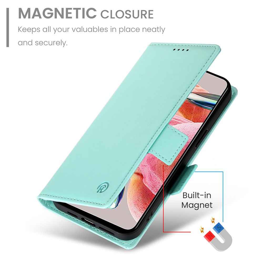 For Xiaomi 17 Pro Stand Case PU Leather Wallet Phone Cover - Mint Green