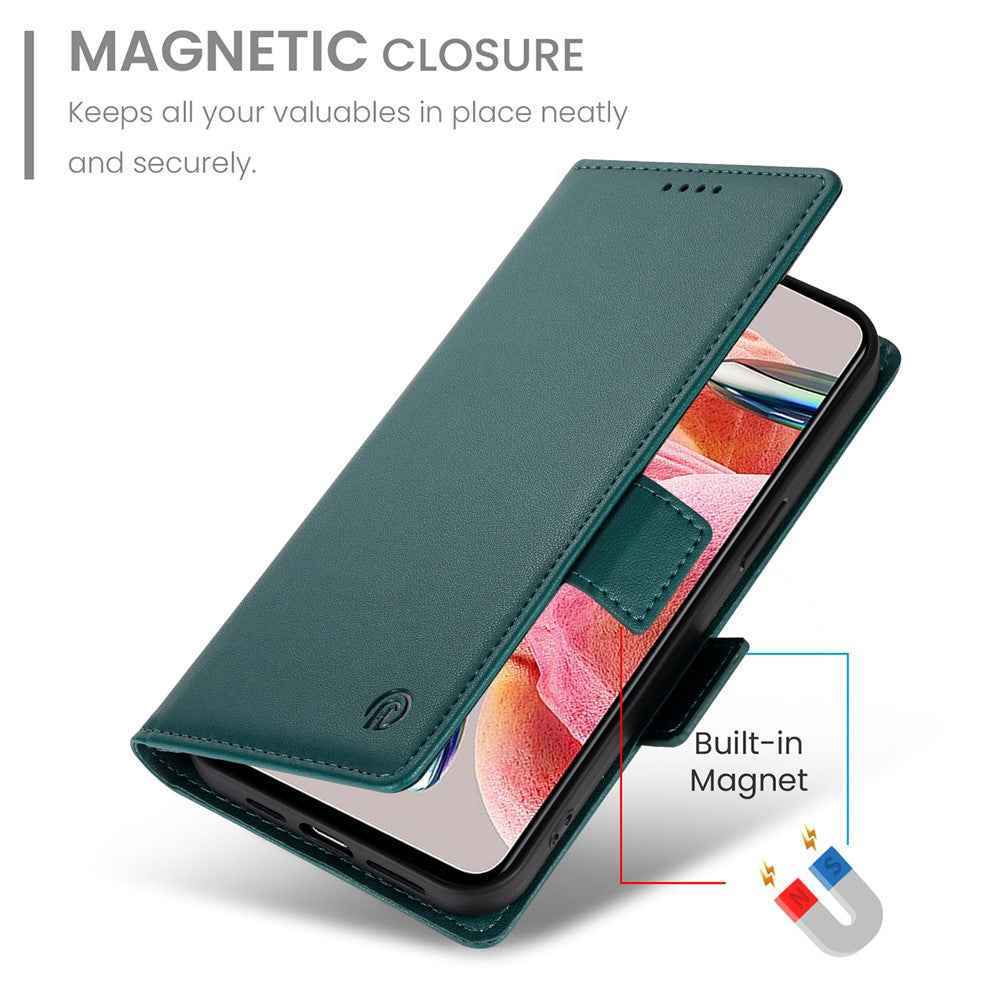 For Xiaomi 17 Pro Stand Case PU Leather Wallet Phone Cover - Blackish Green