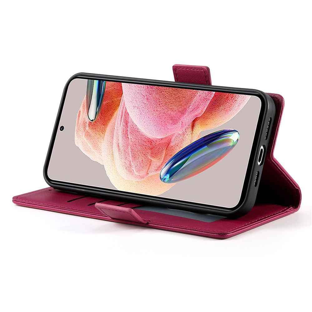 For Xiaomi 17 Pro Stand Case PU Leather Wallet Phone Cover - Wine Red