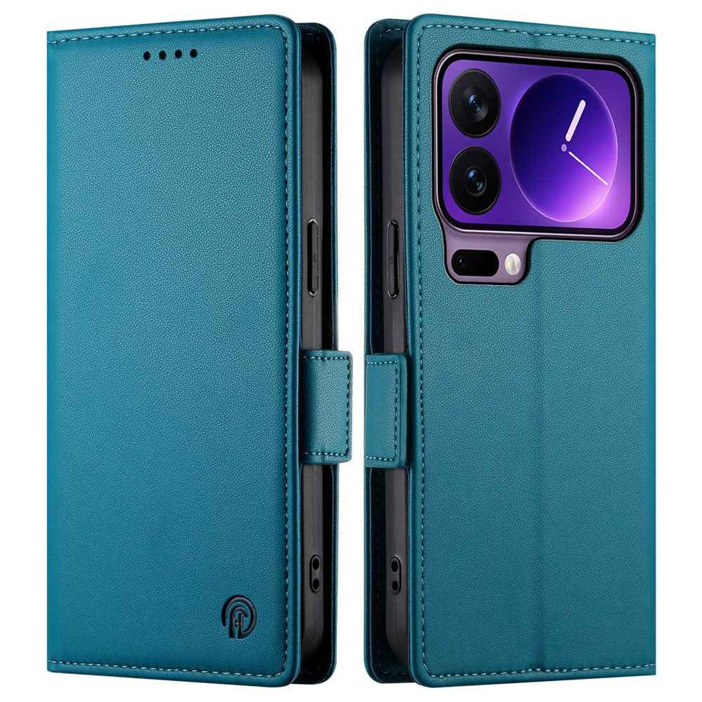 For Xiaomi 17 Pro Stand Case PU Leather Wallet Phone Cover - Blue