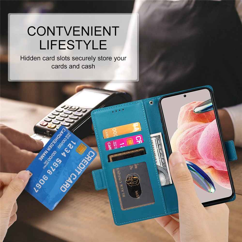 For Xiaomi 17 Pro Stand Case PU Leather Wallet Phone Cover - Blue