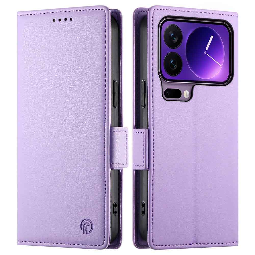 For Xiaomi 17 Pro Stand Case PU Leather Wallet Phone Cover - Purple